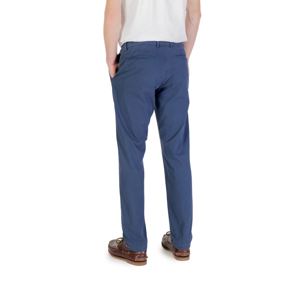 Borghese Blue Cotton Skinny Pants Borghese