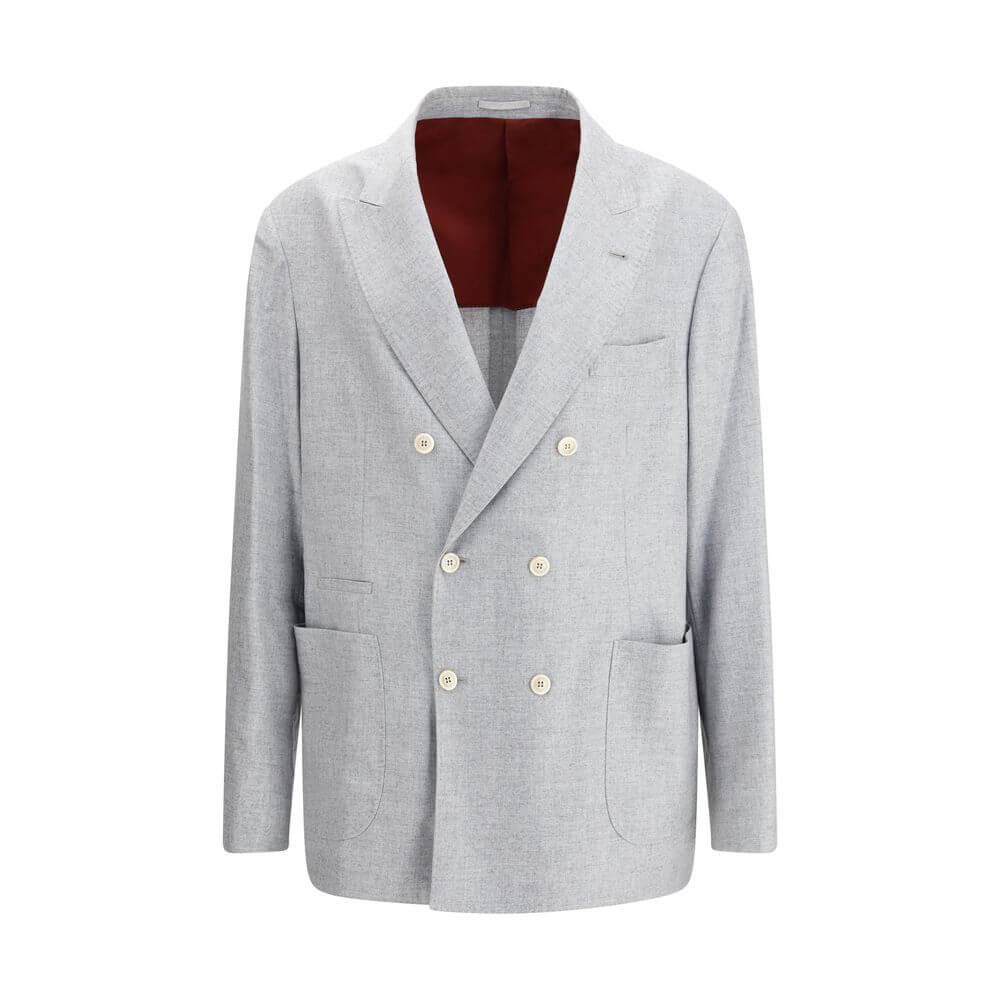 Brunello Cucinelli Gray Wool Blazer