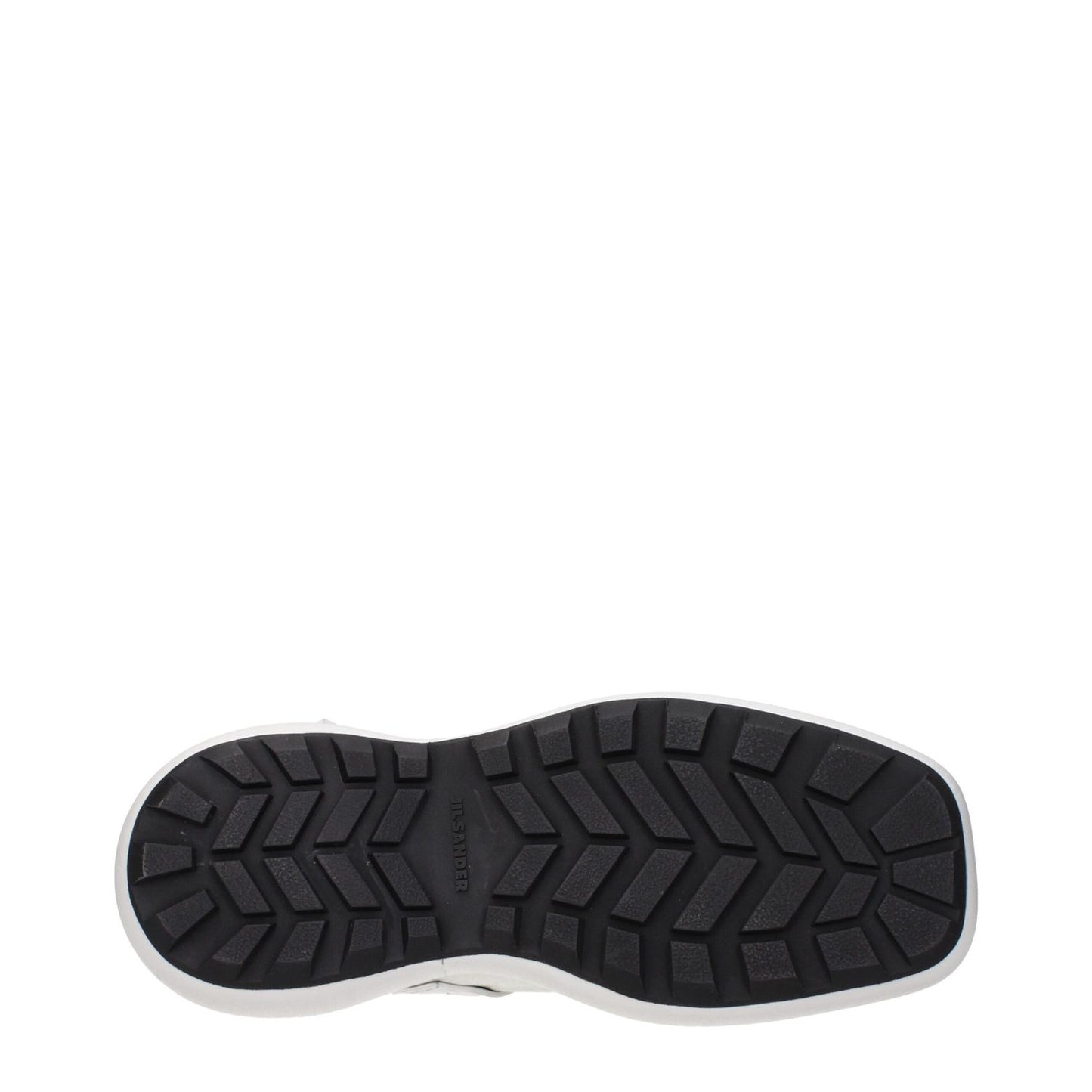 Jil Sander White Leather Slip-On Loafers