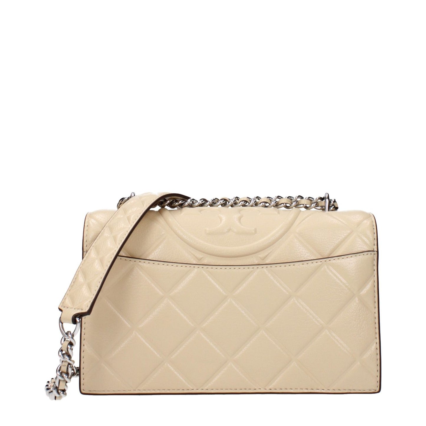 Tory Burch Beige Leather Crossbody Bag