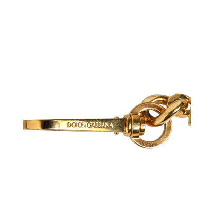 Dolce & Gabbana Black Leather Pearl Chain Bag Accessory Shoulder Strap Dolce & Gabbana