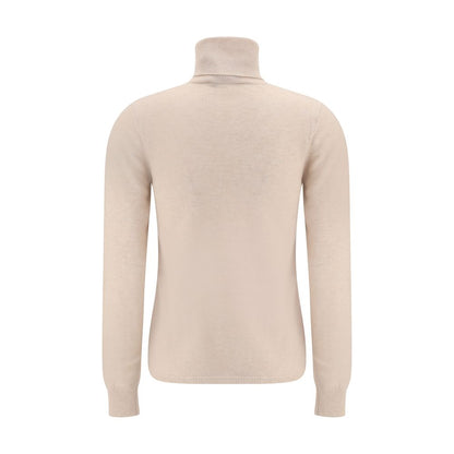Max Mara Beige Wool Turtleneck