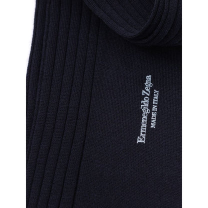 ZEGNA Navy Blue Wool Socks