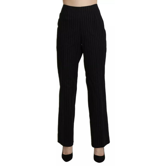 BENCIVENGA Black High Waist Straight Dress Trouser Pants