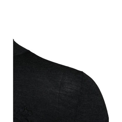 Dolce & Gabbana Black Wool Turtle Neck Men Pullover Sweater