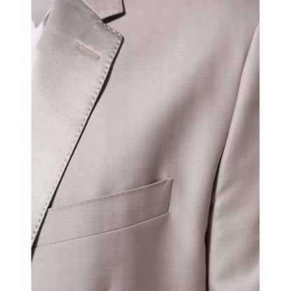 Dolce & Gabbana Light Gray Wool 2 Piece MARTINI Formal Suit