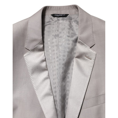 Dolce & Gabbana Light Gray Wool 2 Piece MARTINI Formal Suit