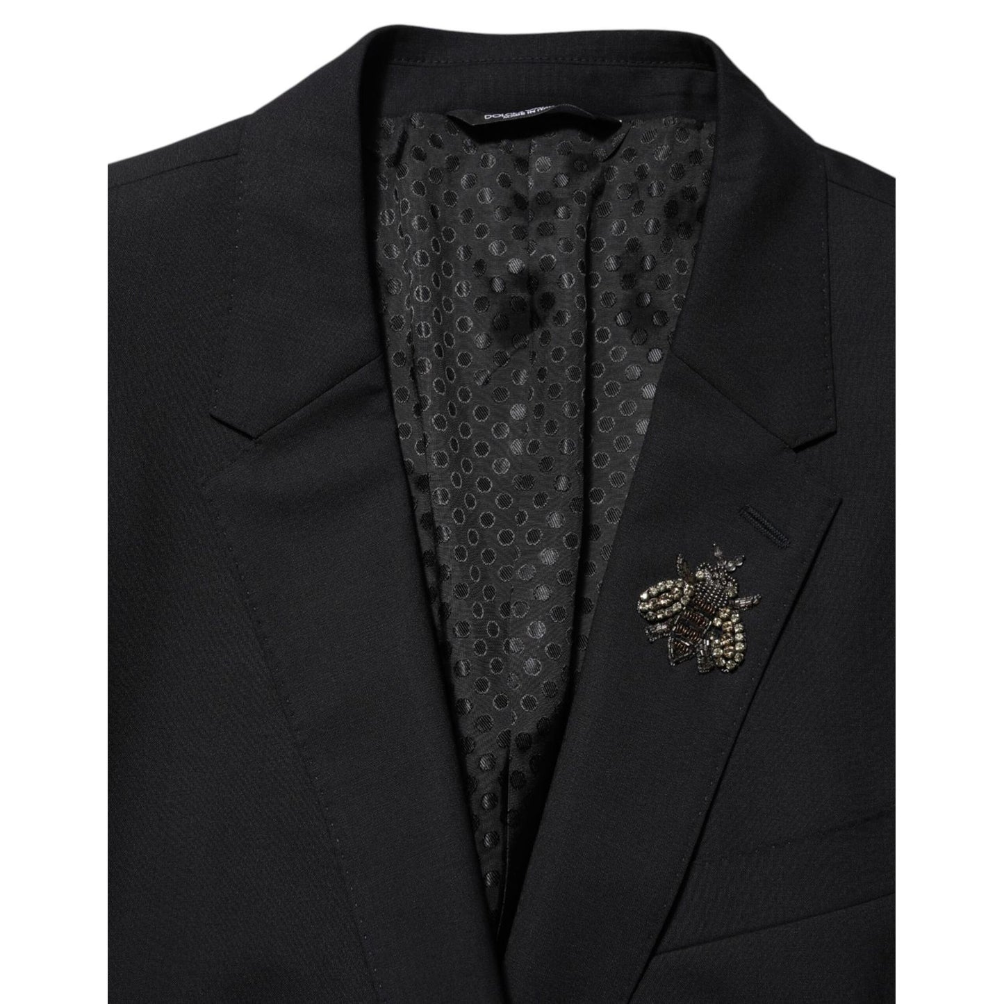 Dolce & Gabbana Black Bee MARTINI 2 Button Men Suit Blazer