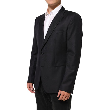 Dolce & Gabbana Black Wool 2 Buttons Suit Jacket Men Blazer