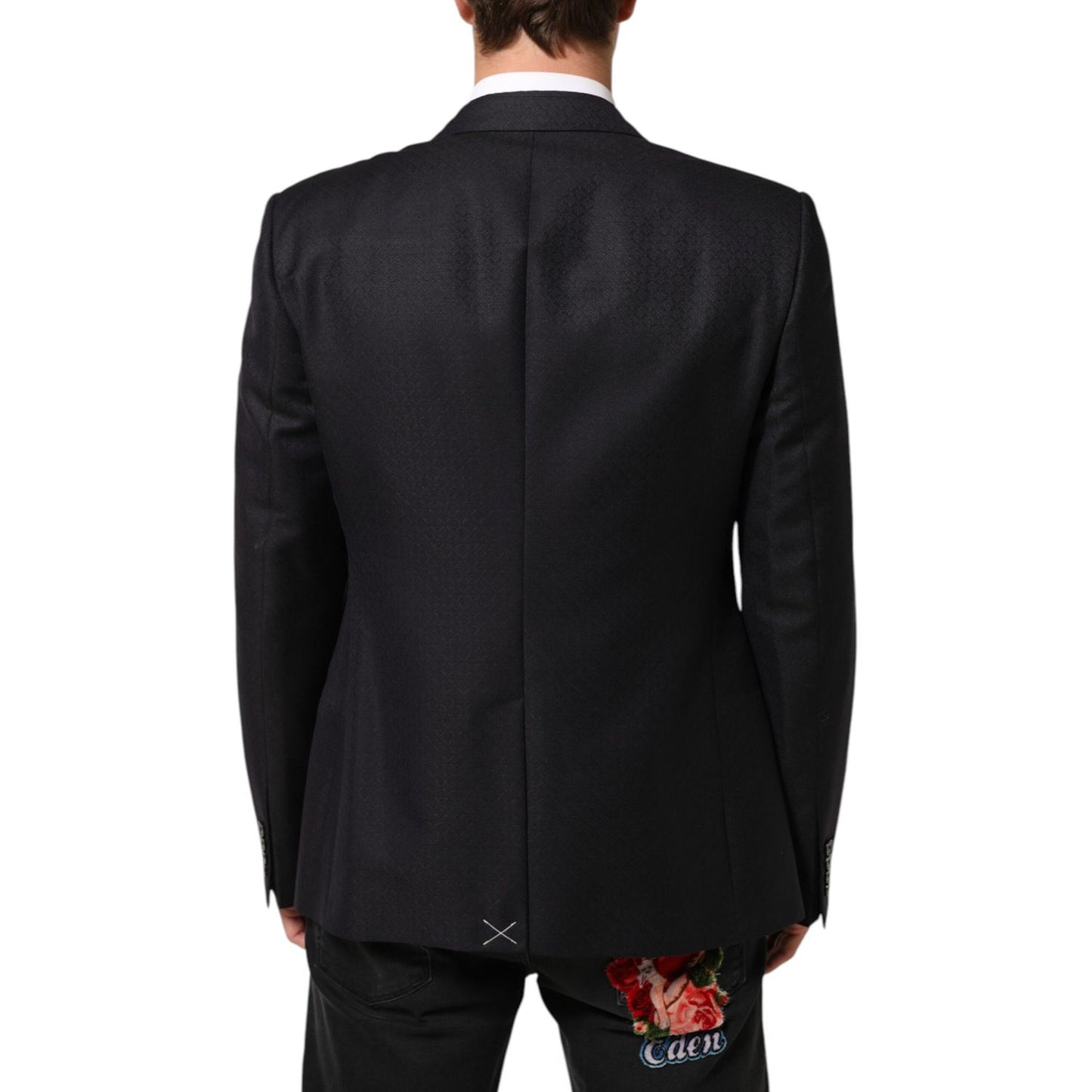 Dolce & Gabbana Black Wool 2 Buttons Suit Jacket Men Blazer
