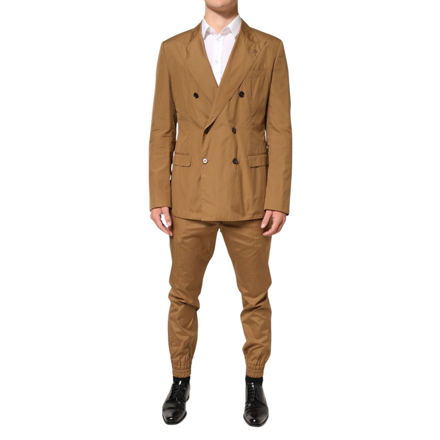 Dolce & Gabbana Brown TAORMINA Double-Breasted 2 Piece Suit