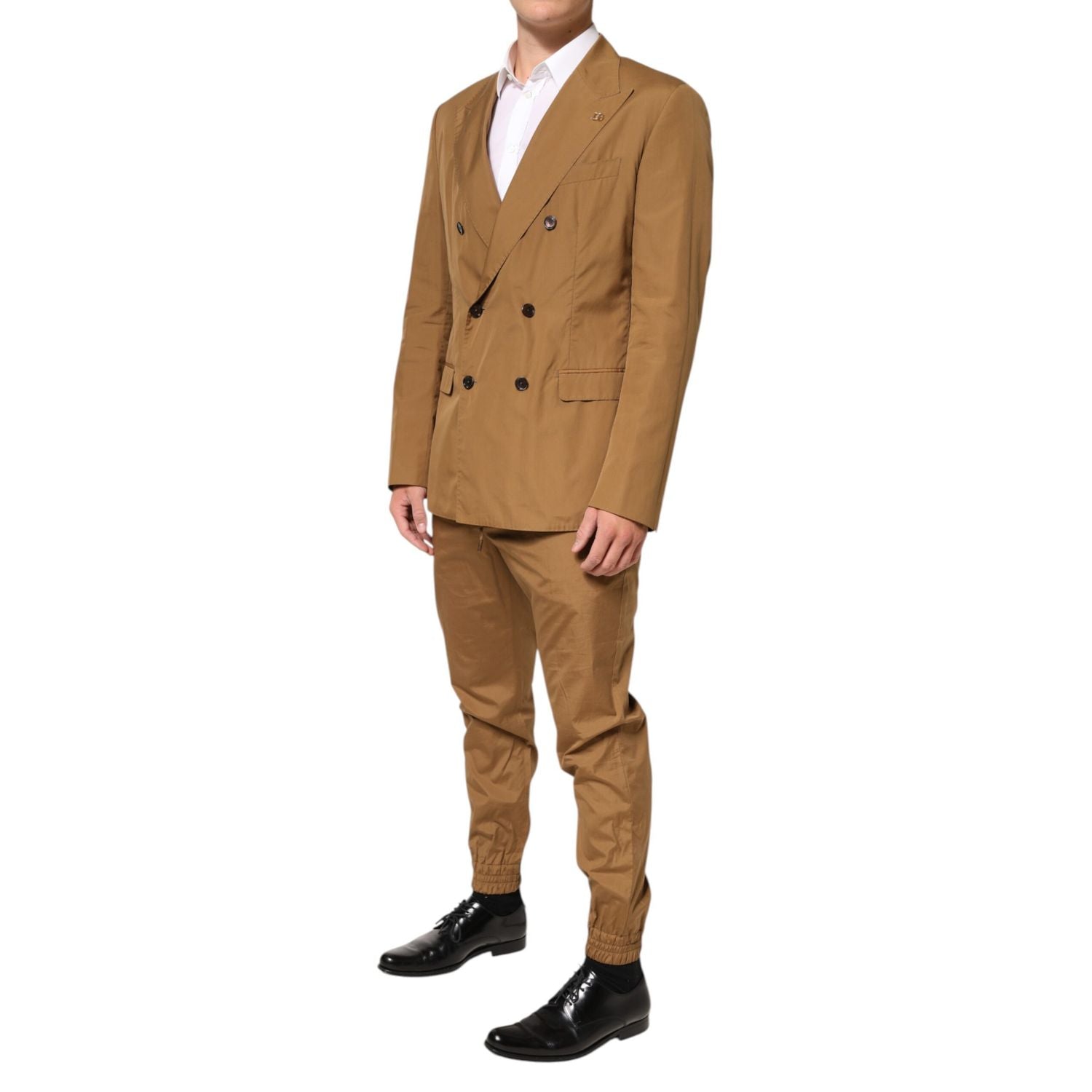 Dolce & Gabbana Brown TAORMINA Double-Breasted 2 Piece Suit