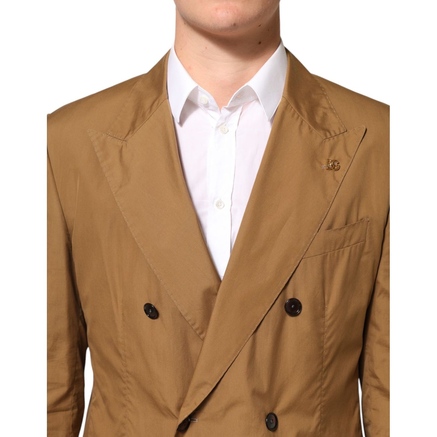 Dolce & Gabbana Brown TAORMINA Double-Breasted 2 Piece Suit