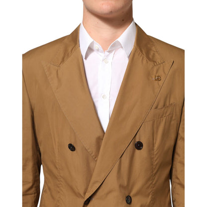 Dolce & Gabbana Brown TAORMINA Double-Breasted 2 Piece Suit