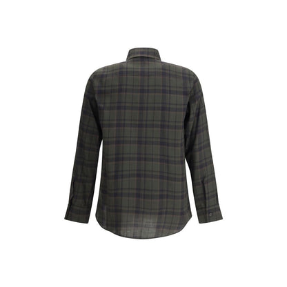 Saint Laurent Bicolor Cotton Pattern Shirt