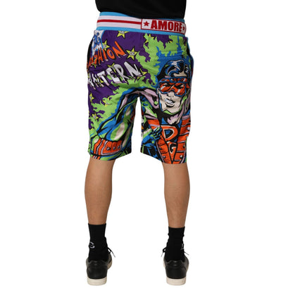 Dolce & Gabbana Multicolor Captain Sicily Men Bermuda Shorts