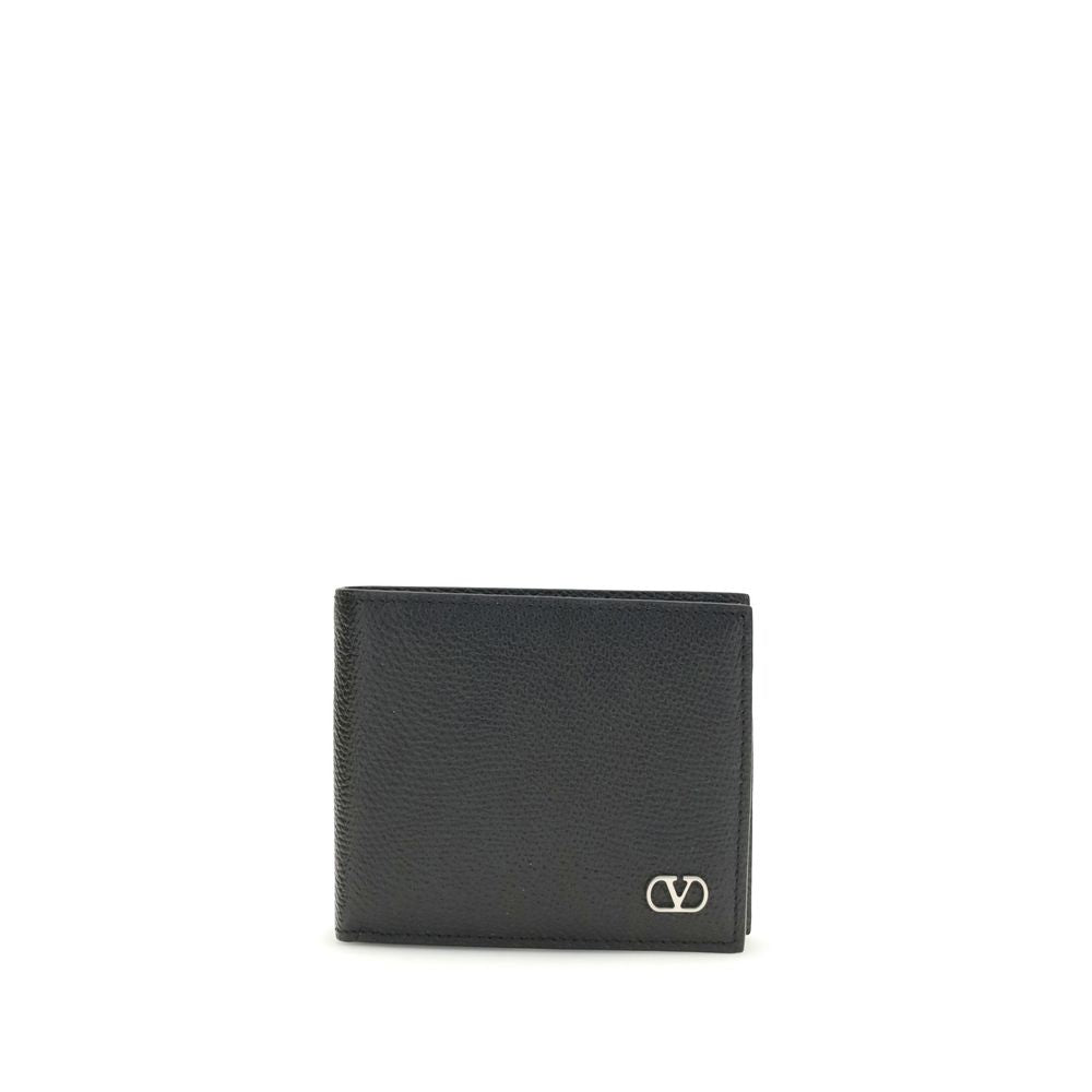 Valentino Garavani Black Calf Leather Bos Taurus Wallet