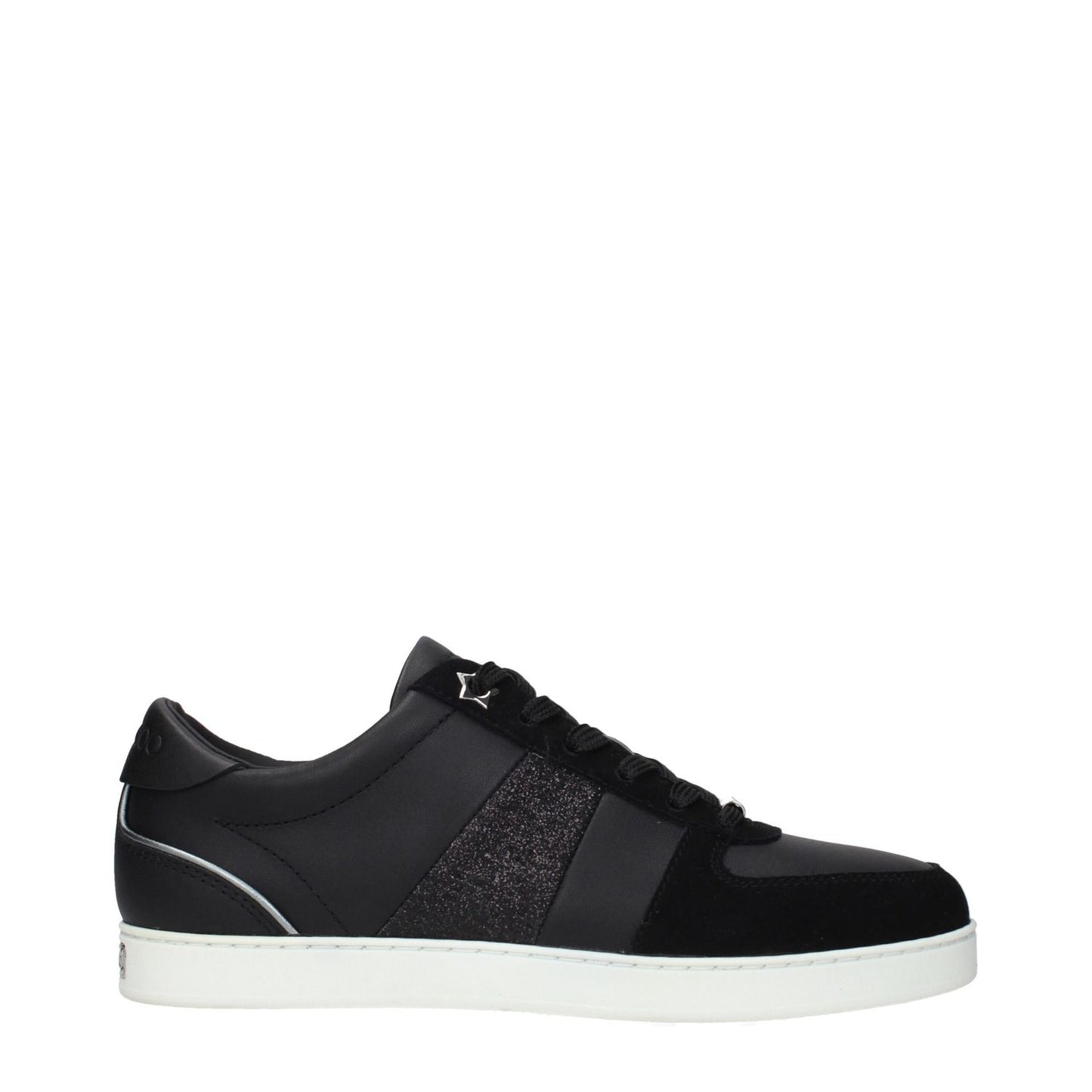 Jimmy Choo Black Leather Low Top Sneakers