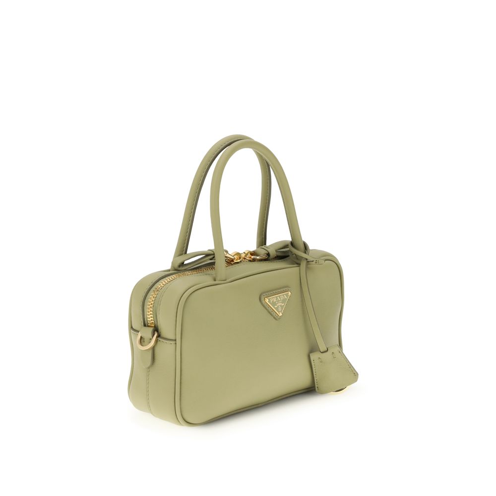 Prada Bicolor Calf Leather Bos Taurus Handbag