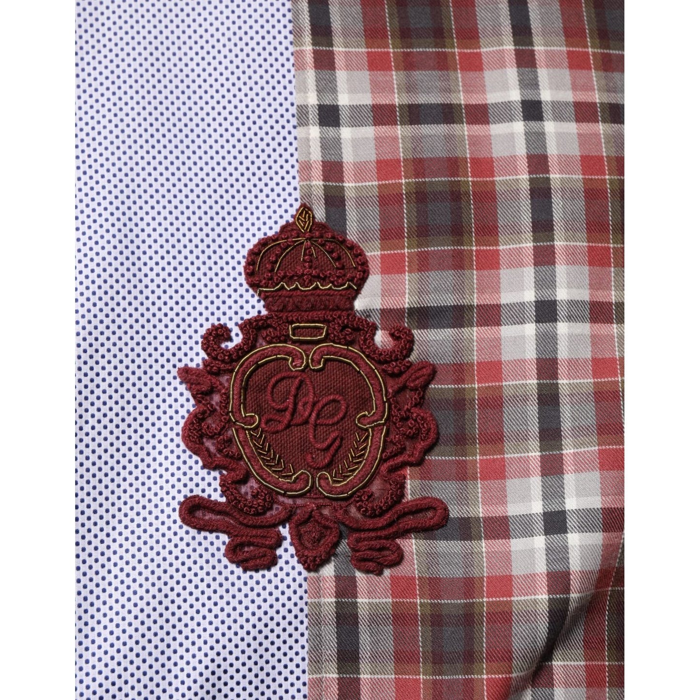 Dolce & Gabbana Multicolor Cotton Collared Checkered Shirt