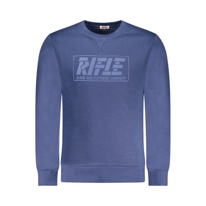 Rifle Blue Cotton Men Sweatshirt