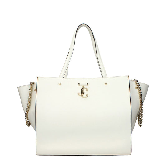 Jimmy Choo White Leather Shoulder Bag