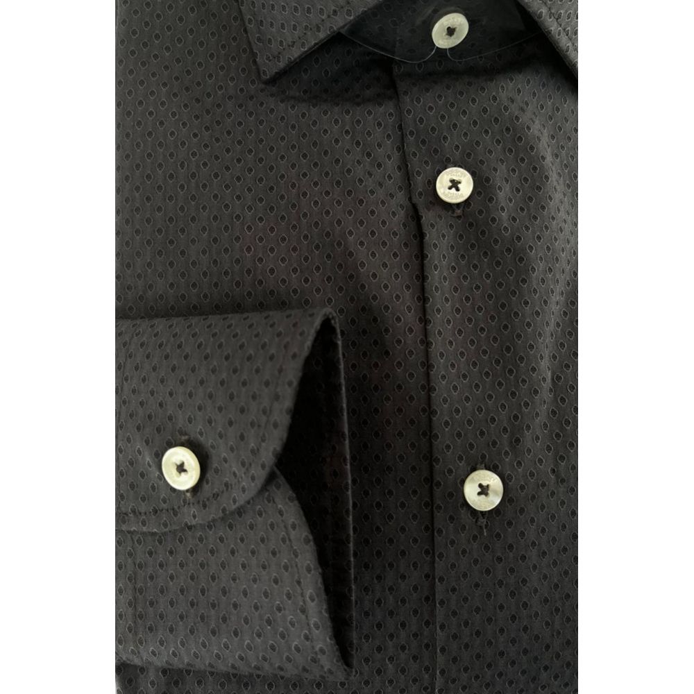 Baldinini Trend Gray Cotton Men Shirt