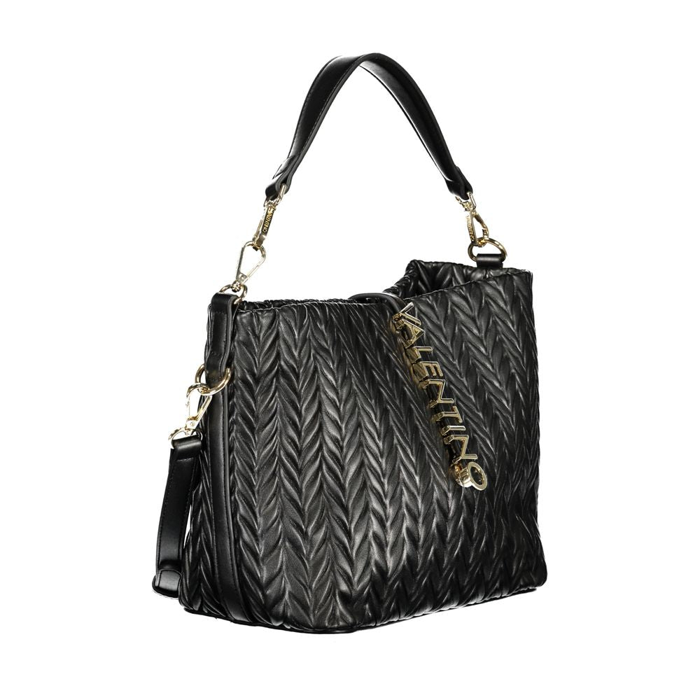 Mario Valentino Black Polyurethane Women's Shoulder Bag