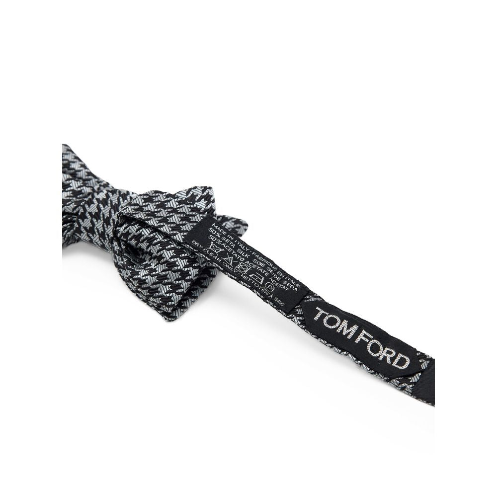 Tom Ford Gray Silk Bowtie