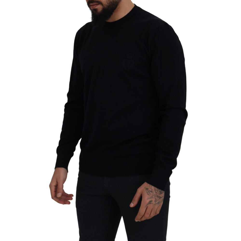Dolce & Gabbana Black Virgin Wool Sweatshirt