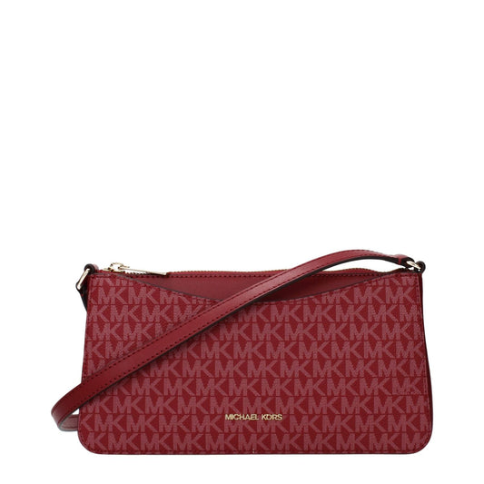 Michael Kors Red Fabric Crossbody Bag