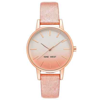 Nine West Multicolor Leather Dress Watch
