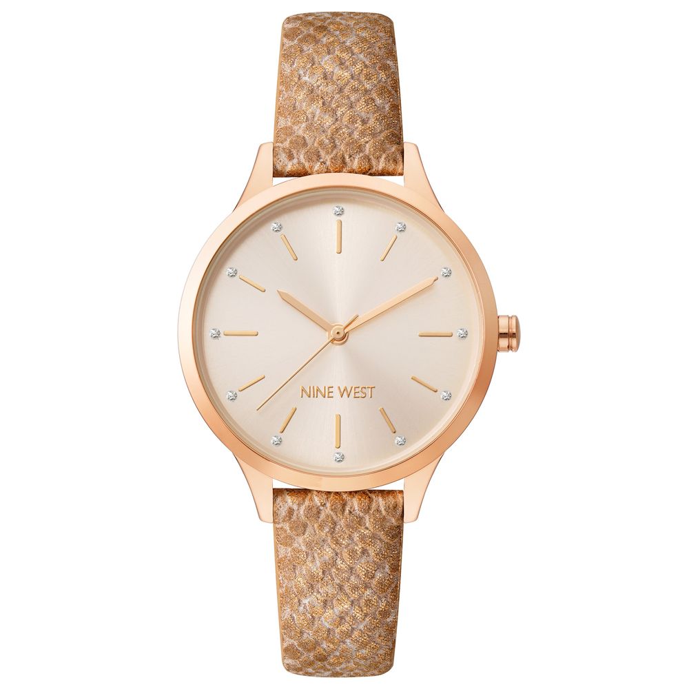 Nine West Multicolor Leather Dress Watch