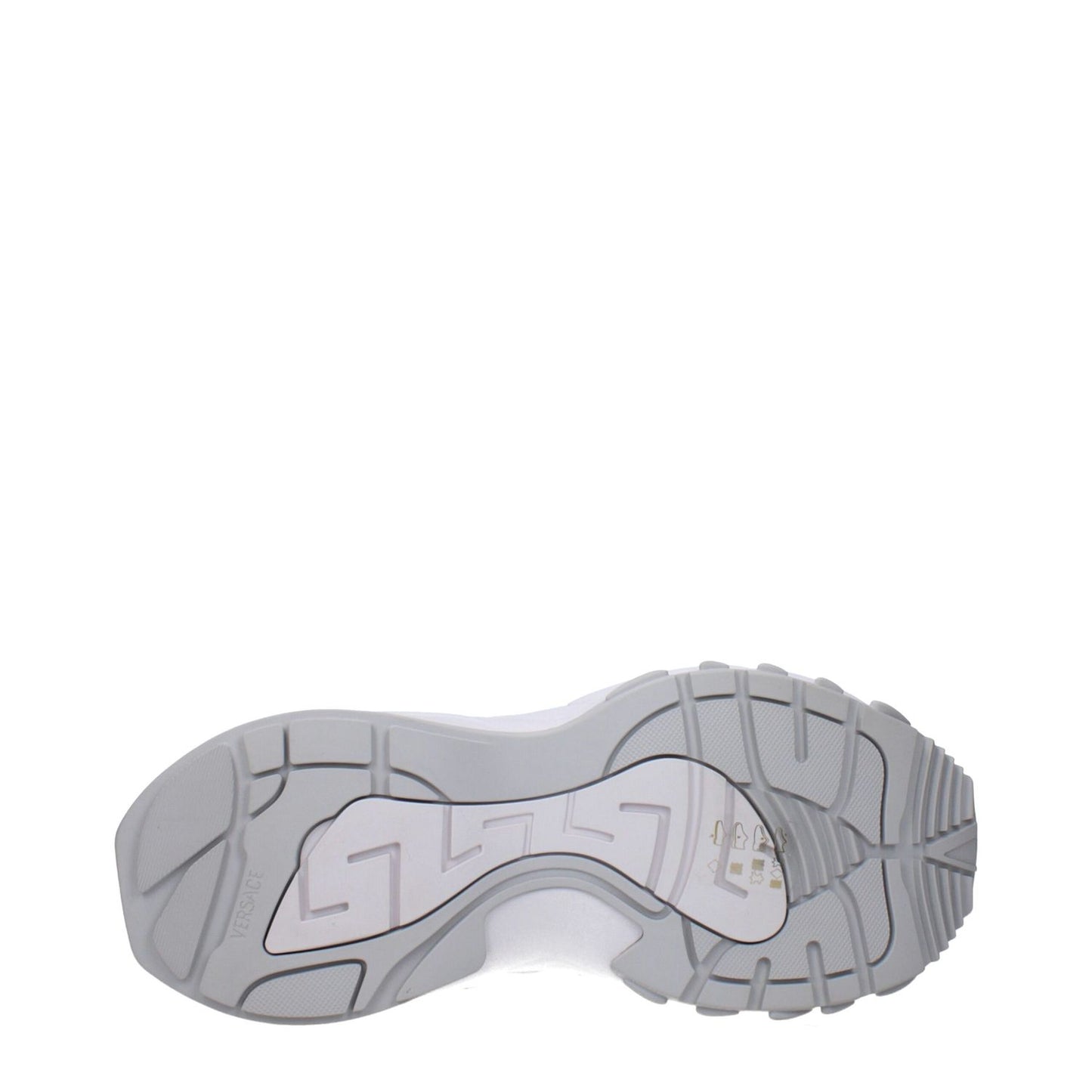 Versace White Fabric Chunky Sneakers