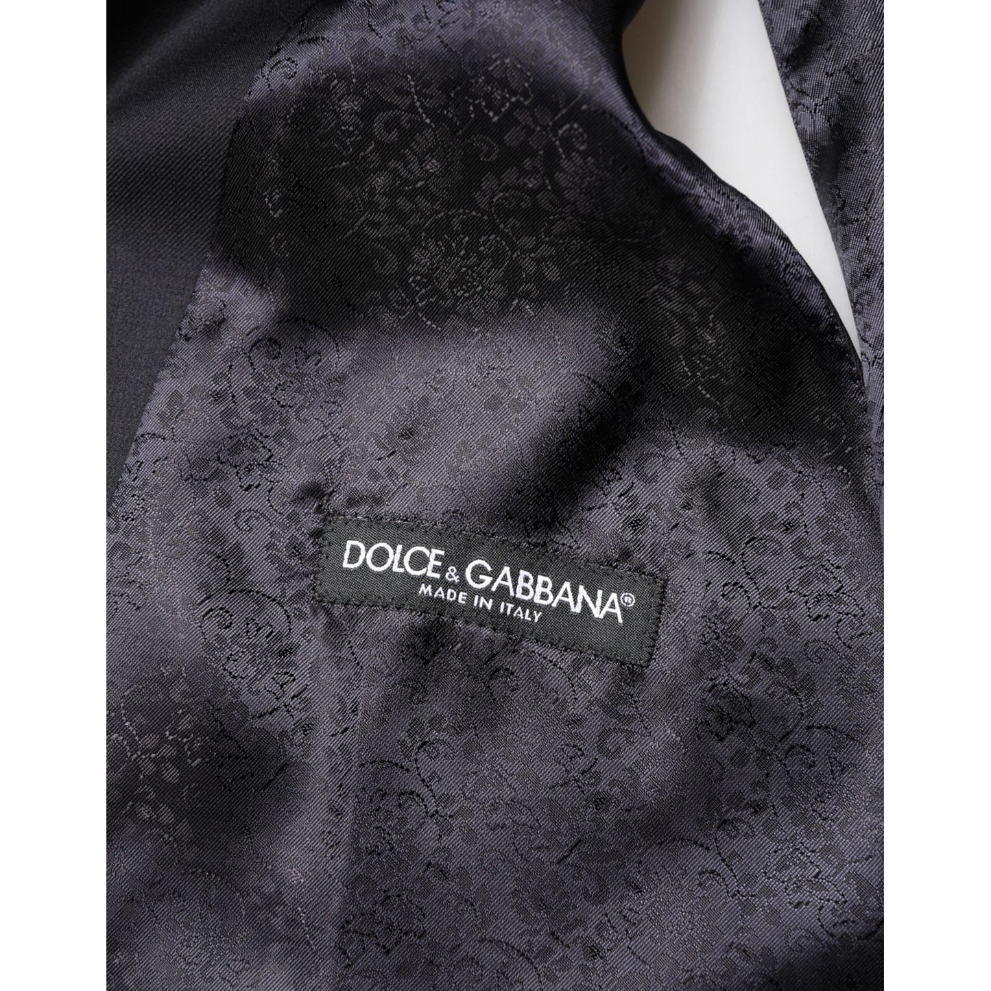 Dolce & Gabbana Black Wool Single Breasted 3 Piece Men Suit