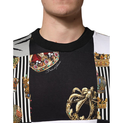 Dolce & Gabbana Multicolor Crown Print Sweatshirt Sweater