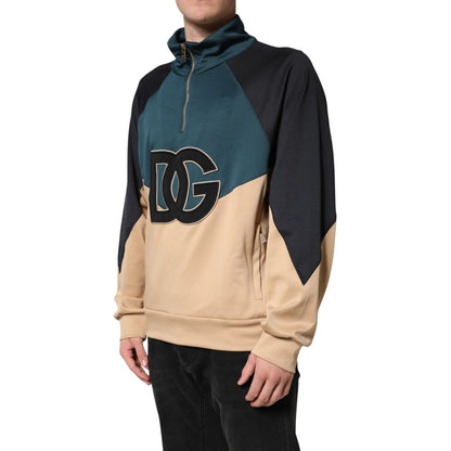 Dolce & Gabbana DG Mock Neck Sweatshirt Sweater  Multicolor