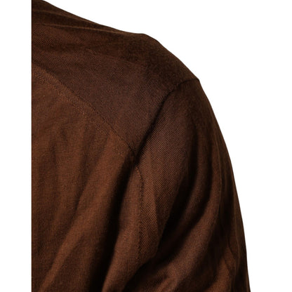 Dolce & Gabbana Brown Cashmere Turtle Neck Pullover Sweater 1728,67345645728,Brown,Cashmere - Sweaters - Clothing,Clothing,Dolce & Gabbana,IT50 | L,Long Sleeve - T-Shirts - Clothing,Material: 100%WS,Men,Preowned / Defect,Sweaters - Clothing,T-Shirts - Clo