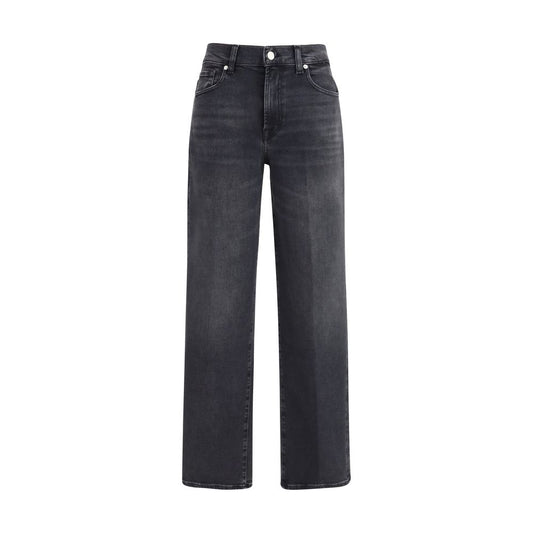 7FOR Black Cotton Straight-Leg Jeans 1728,27,72470364320,7FOR,Black,Clothing,Jeans Denim - Clothing,New with tags,Straight-Leg Jeans - Jeans Denim - Clothing,W24,W25,Women
