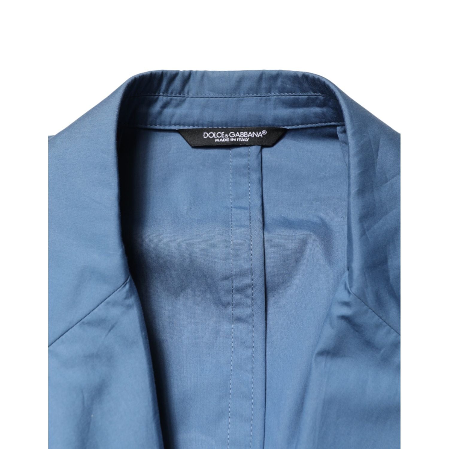 Dolce & Gabbana Blue Cotton Double Breasted 2 Piece  Suit
