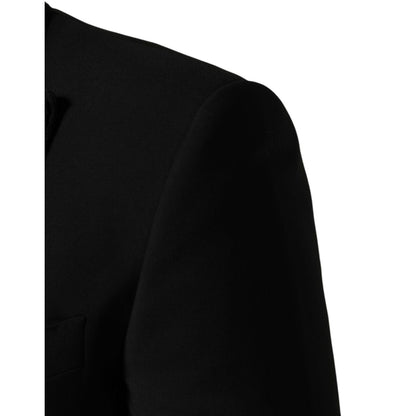 Dolce & Gabbana Black Wool Single Breasted 3 Piece Men Suit