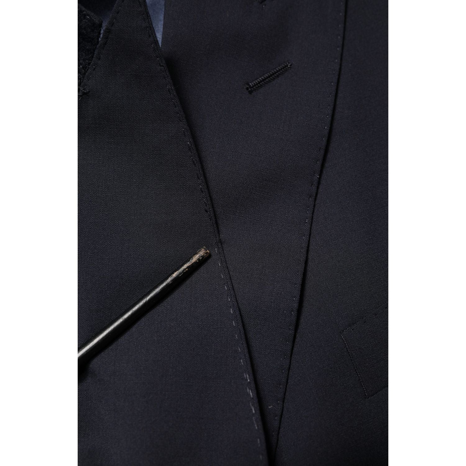 Dolce & Gabbana Blue Wool Double Breasted 2 Piece Men Suit