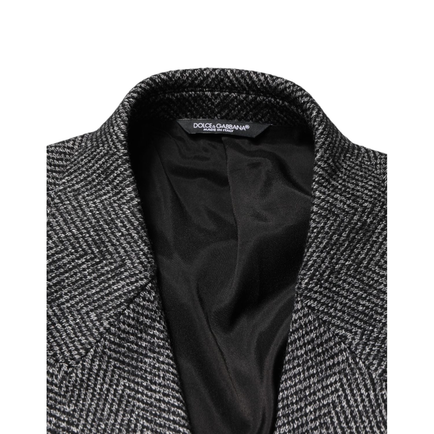 Dolce & Gabbana Gray Wool Blend Long Trench Coat Men Jacket