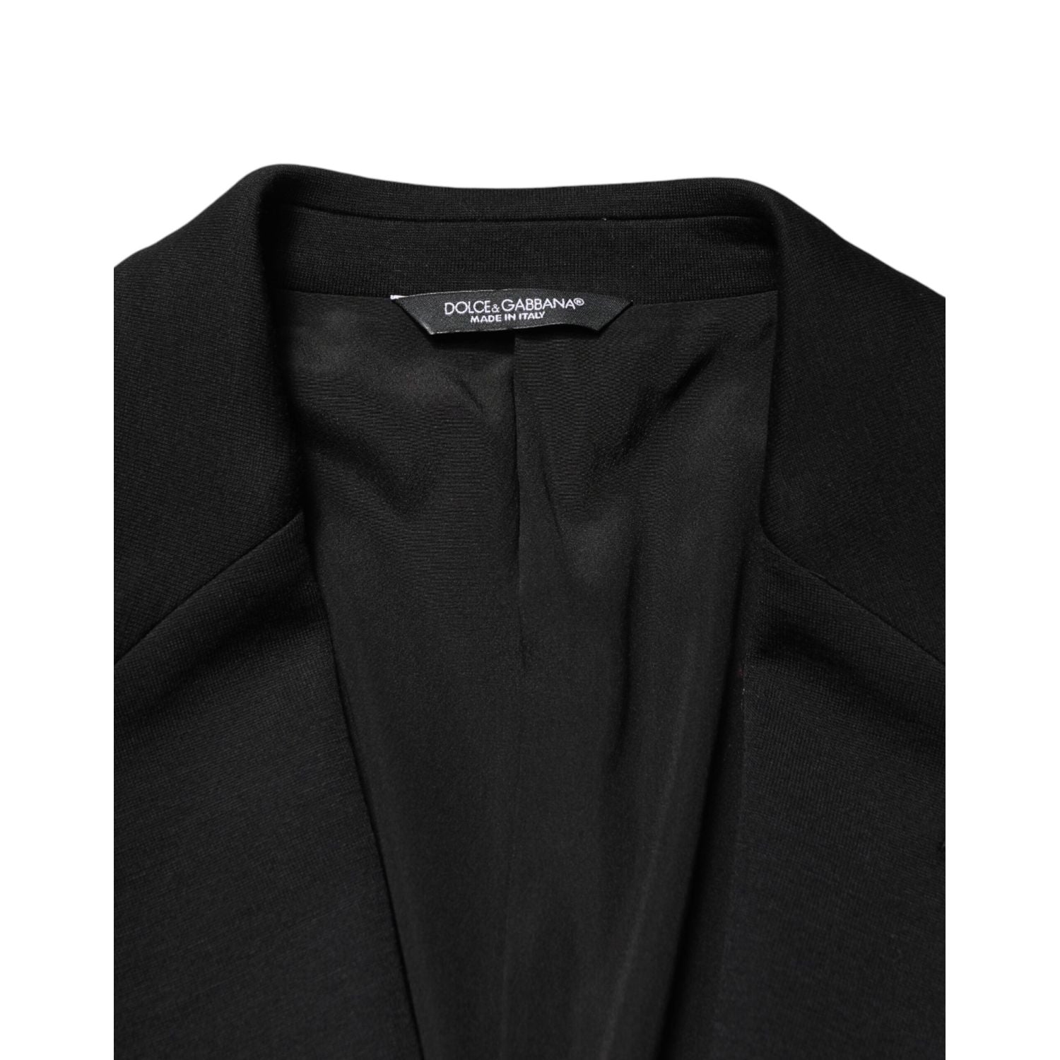 Dolce & Gabbana Black Wool Single Breasted 2 Button Blazer