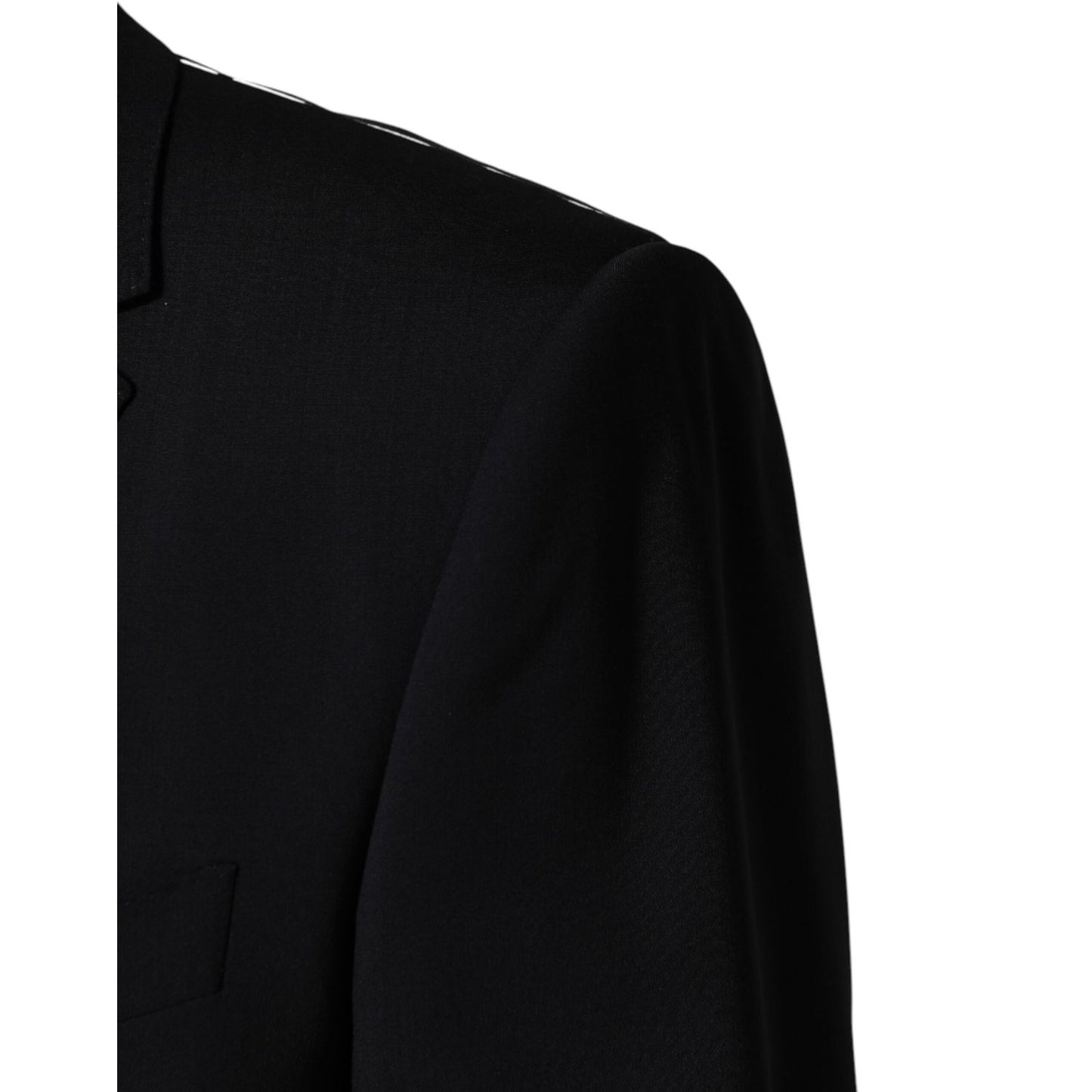 Dolce & Gabbana Black Wool Single Breasted 2 Button Blazer