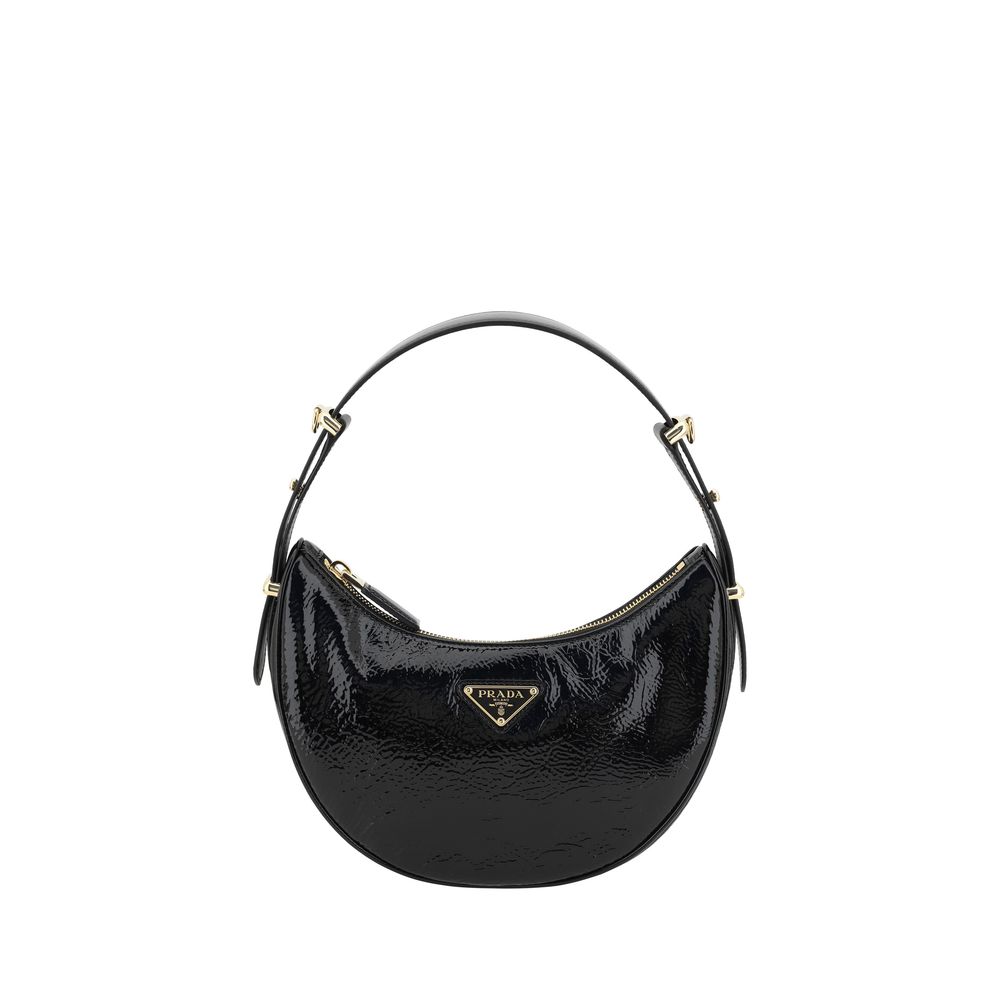 Prada Black Calf Leather Bos Taurus Shoulder Bag