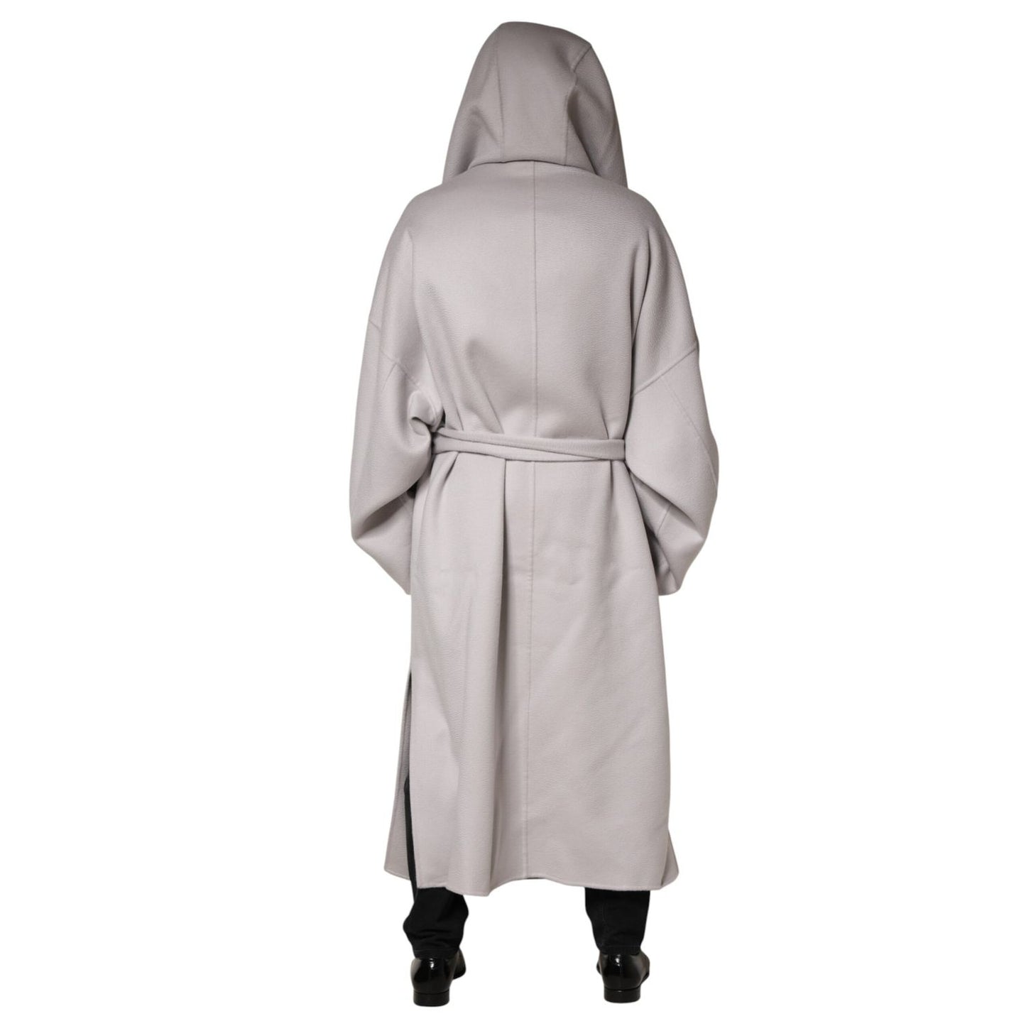 Dolce & Gabbana Off White Belted Long Trench Coat Men Jacket