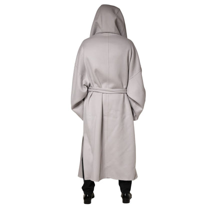 Dolce & Gabbana Off White Belted Long Trench Coat Men Jacket