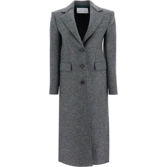 Harris Wharf London single-breasted coat in pressed wool