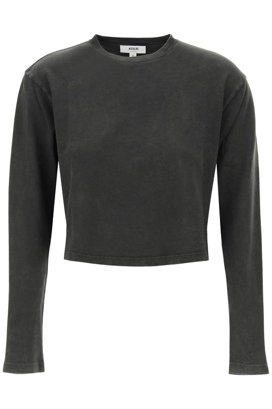 Agolde "cropped long-sleeved mason t